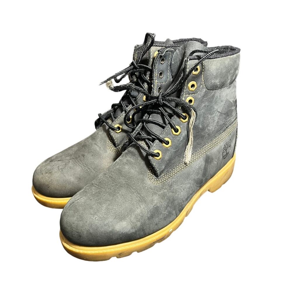 Timberland Mens Navy Blue Nubuck Leather Boots Outdoors Size 8 M